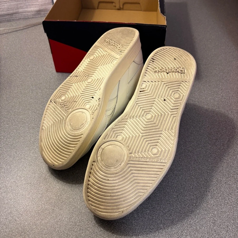 Reebok Court Advance White Lace-Up Sneakers 9.5
